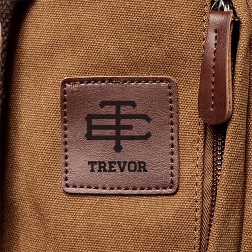 Personalized Backpack Duffel Bag - Tan Hide