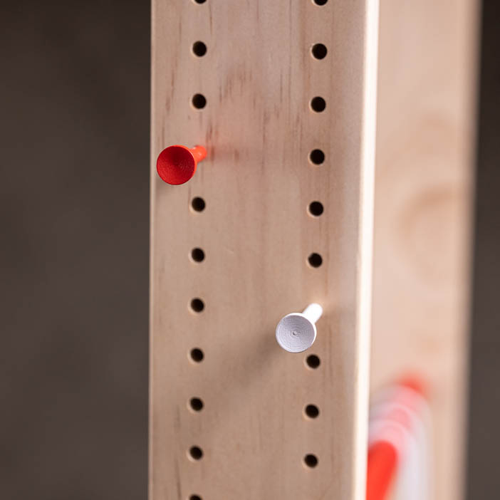 Personalized Ladderball - 2 Tees For Scorekeeping (1 Red, 1 White)