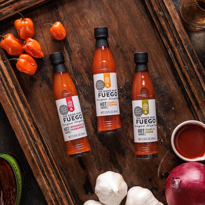 The Good Hurt Fuego Hot Sauce Gift Set, Pack of 7