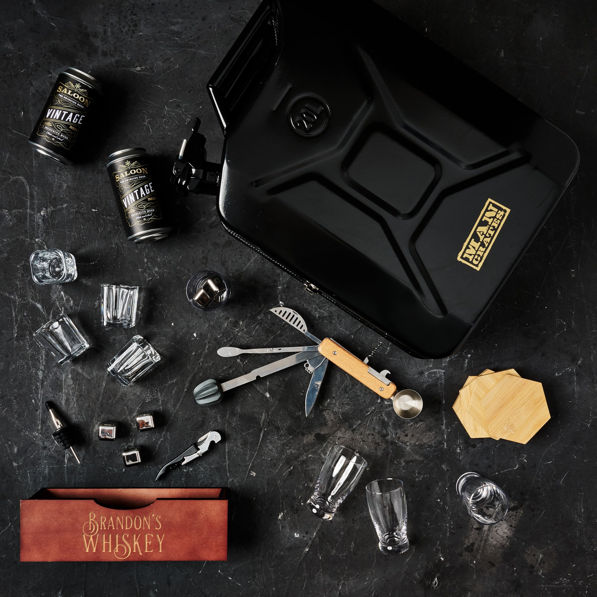 Personalized Jerry Can Mini Bar - Components included